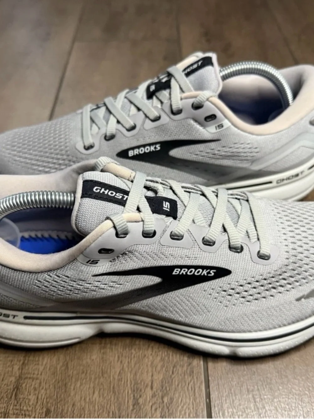 Brooks Ghost 15 Gray - 110393-1D-098 Men’s Sz 9 - NO INSOLES